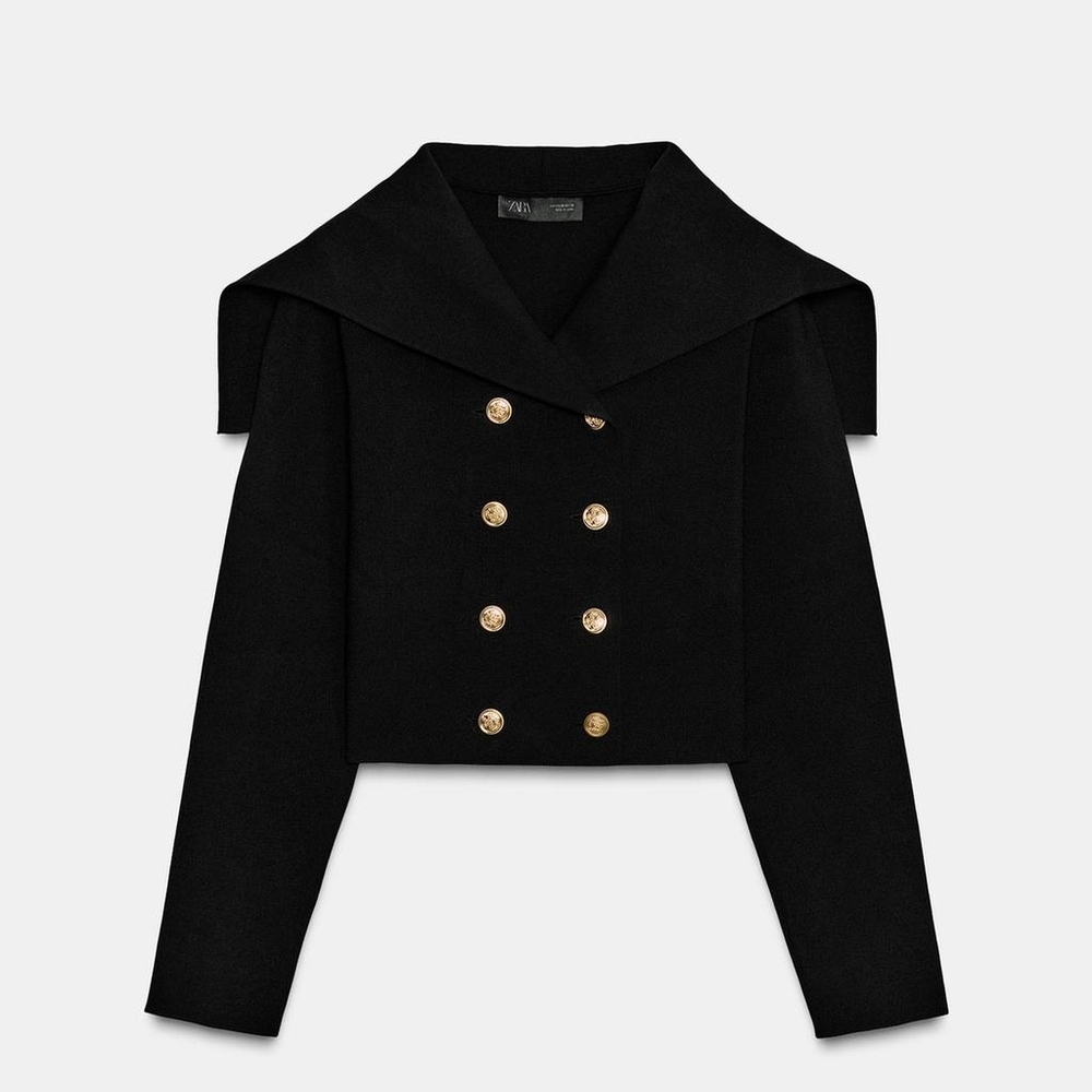 🩸Cropped○Knit○Jacket - Picture 3 of 5